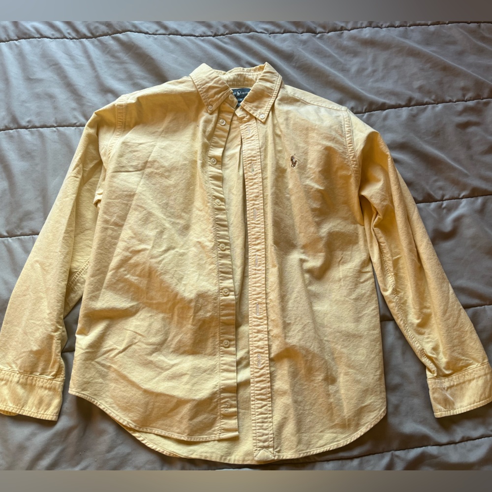 Men’s Yellow Ralph Lauren button up shirt